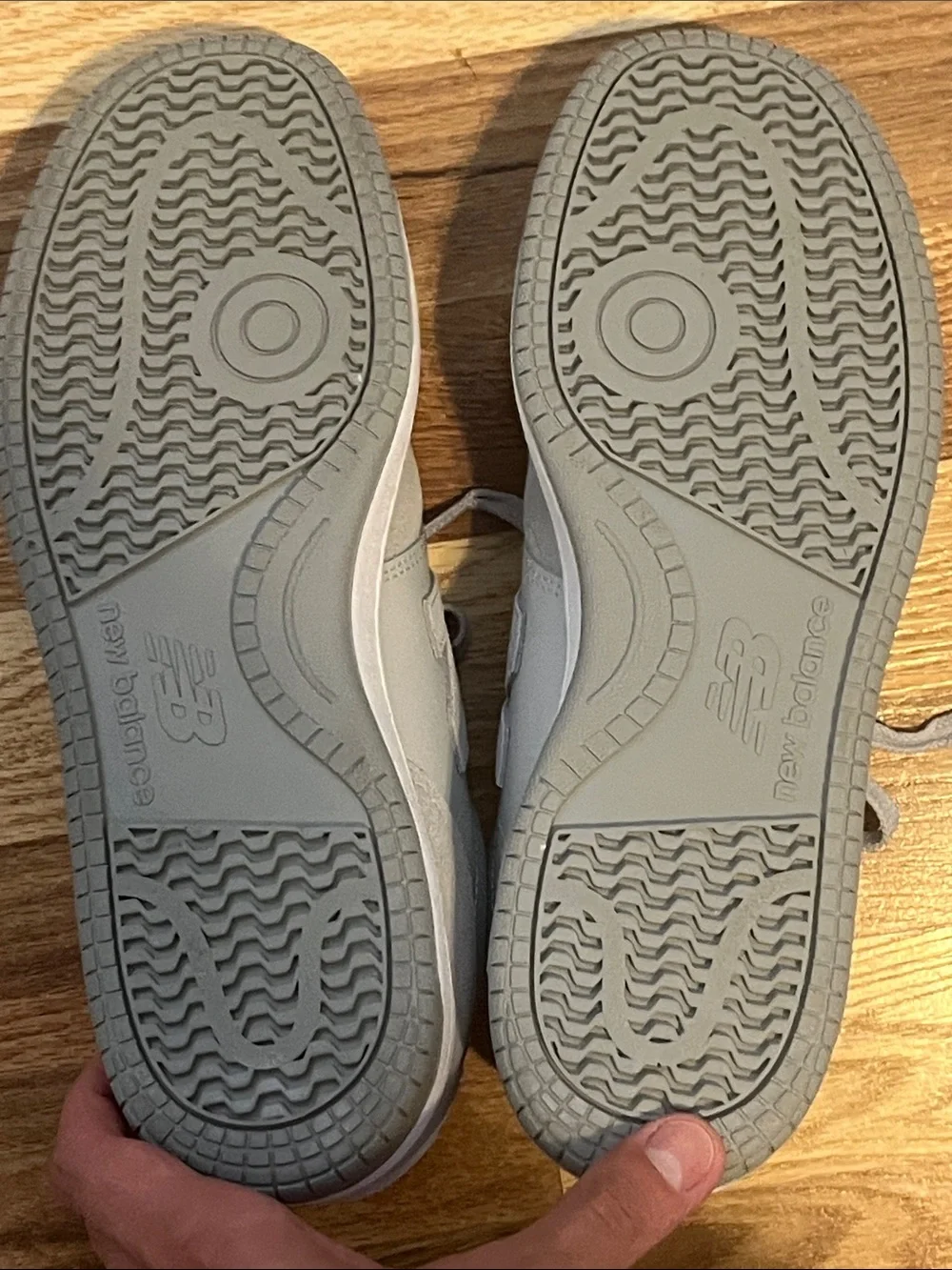 New Balance Men’s Light Gray Suede Sneakers